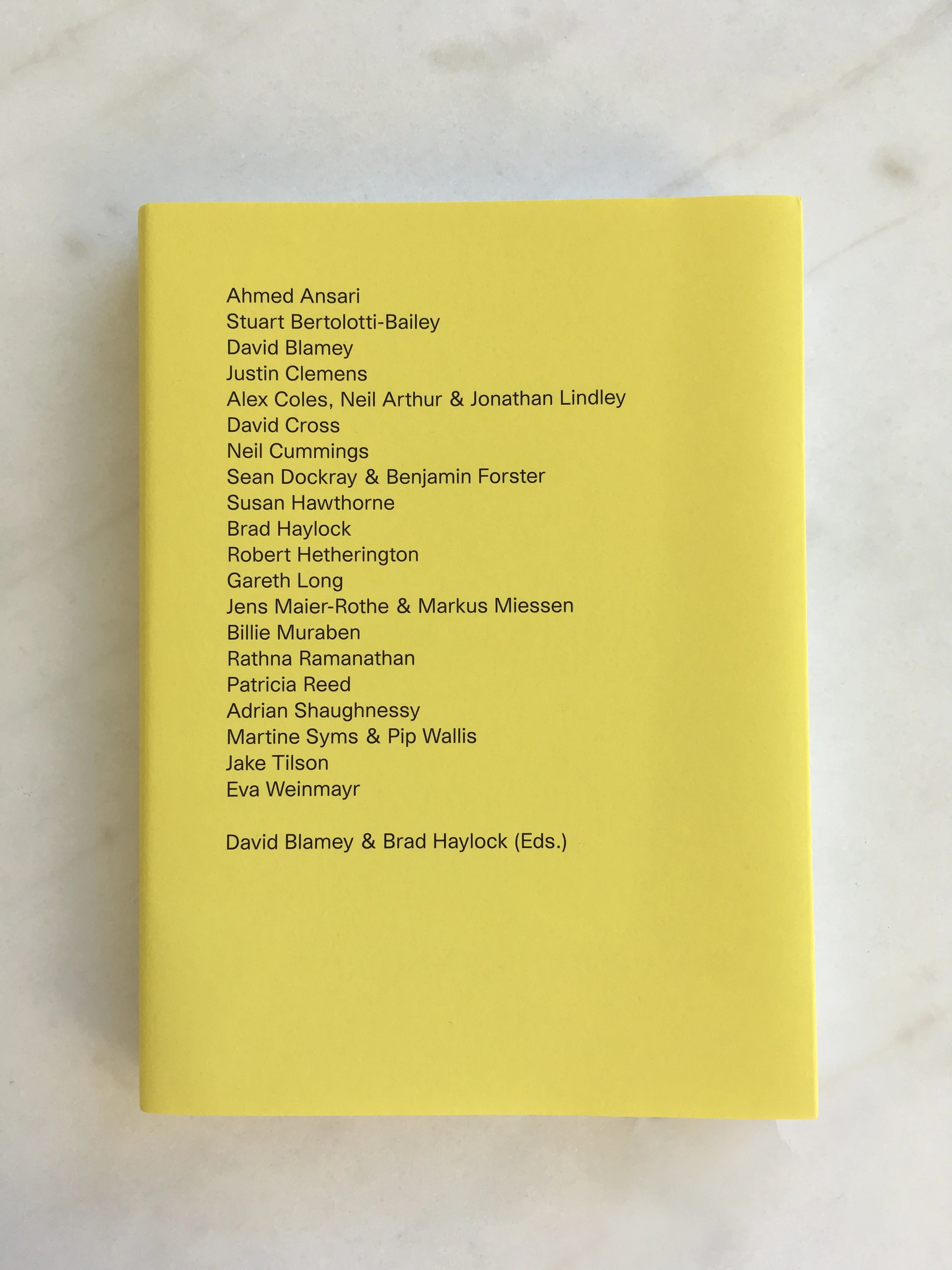   Distributed , edited David Blamey and Brad Haylock (London: Open Editions, 2018). 