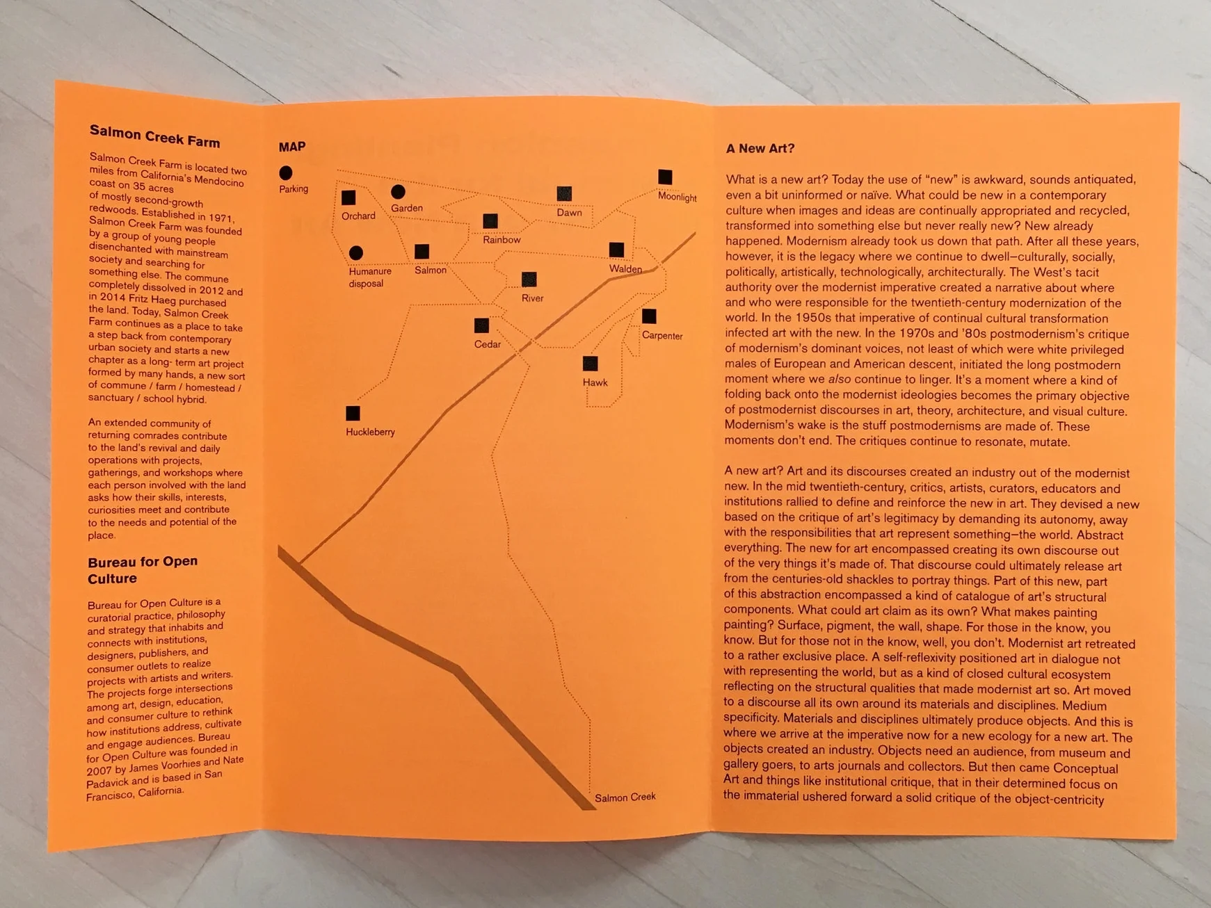   Companion Planting: A Manual for the Ecology of a New Art . Program Agenda with essay “A New Art?” by James Voorhies. Salmon Creek Farm, June 7–10, 2018. 
