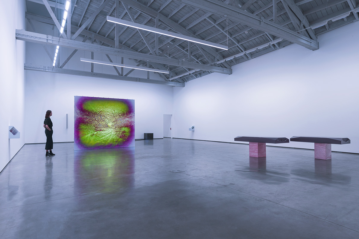 Shahryar Nashat, Image Is an Orphan , 2018. Installation view. David Kordansky Gallery. Courtesy of the artist and David Kordansky Gallery, Los Angeles.