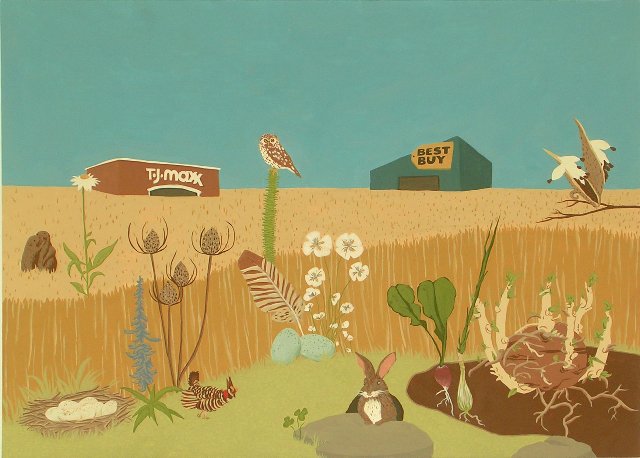  Amy Chan,  Tallgrass Prairie , 2006, from the series  New Ecosystems , gouache on panel, 20 x 26 inches each; courtesy of the artist and Bernard Toale Gallery, Boston. 