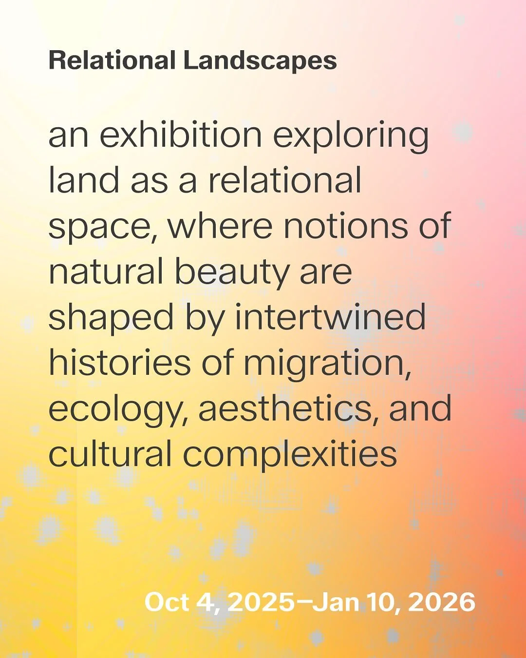 Come by Foreland in Catskill today &mdash; Sat, Oct 4, at 5 p.m. &mdash; to toast to the launch of Spritz3000 (@spritz3000) and the inaugural exhibition &ldquo;Relational Landscapes,&rdquo; which I curated, with work by incredible artists, plus mark 