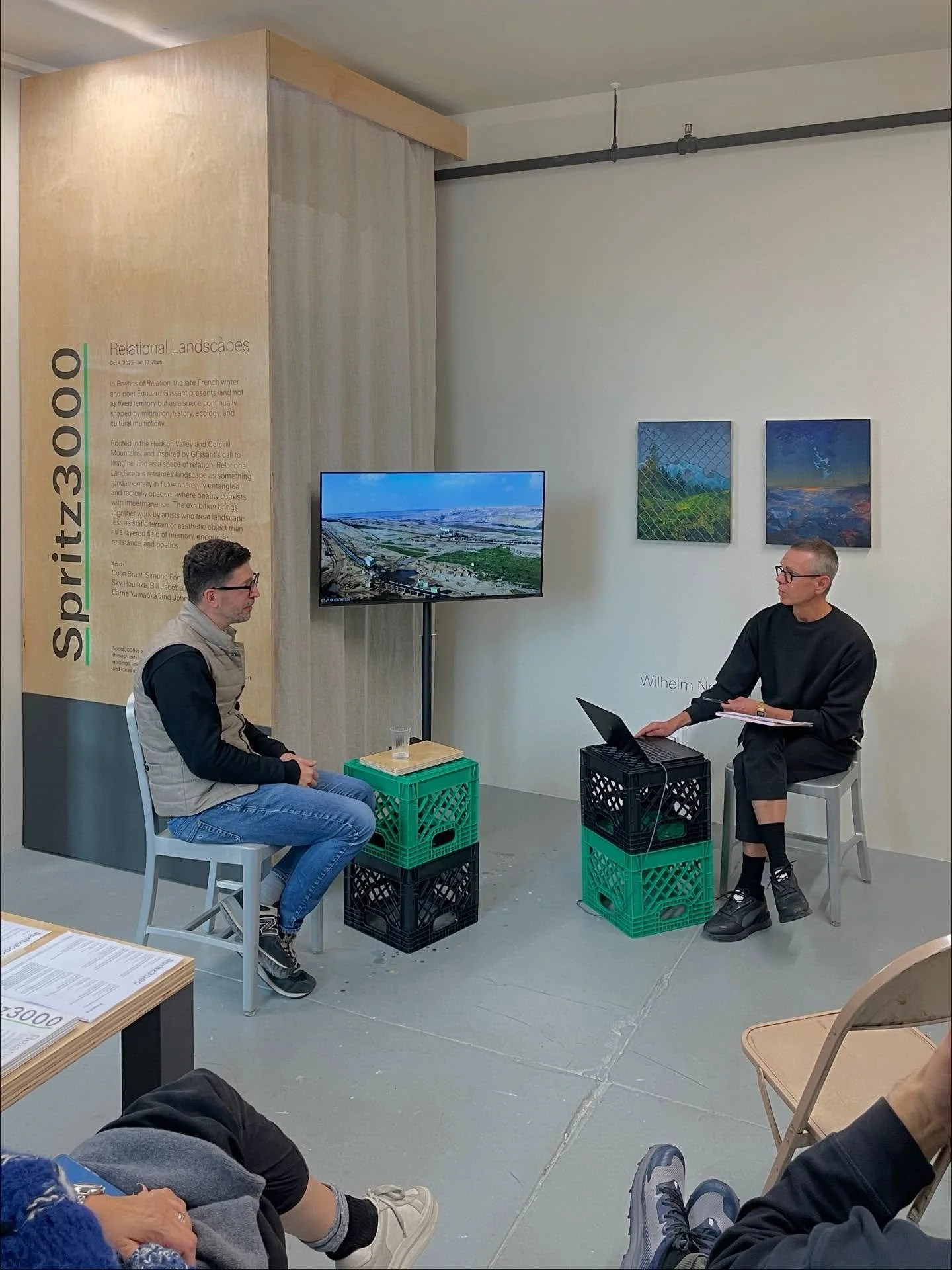 A few snaps from Sat, Oct 11&rsquo;s afternoon program with Wilhelm Neusser at Spritz3000.

Thank you Wilhelm! for coming to Catskill to talk about your work, and to everyone who came our for the program.

Wilhelm&rsquo;s paintings are on view in the
