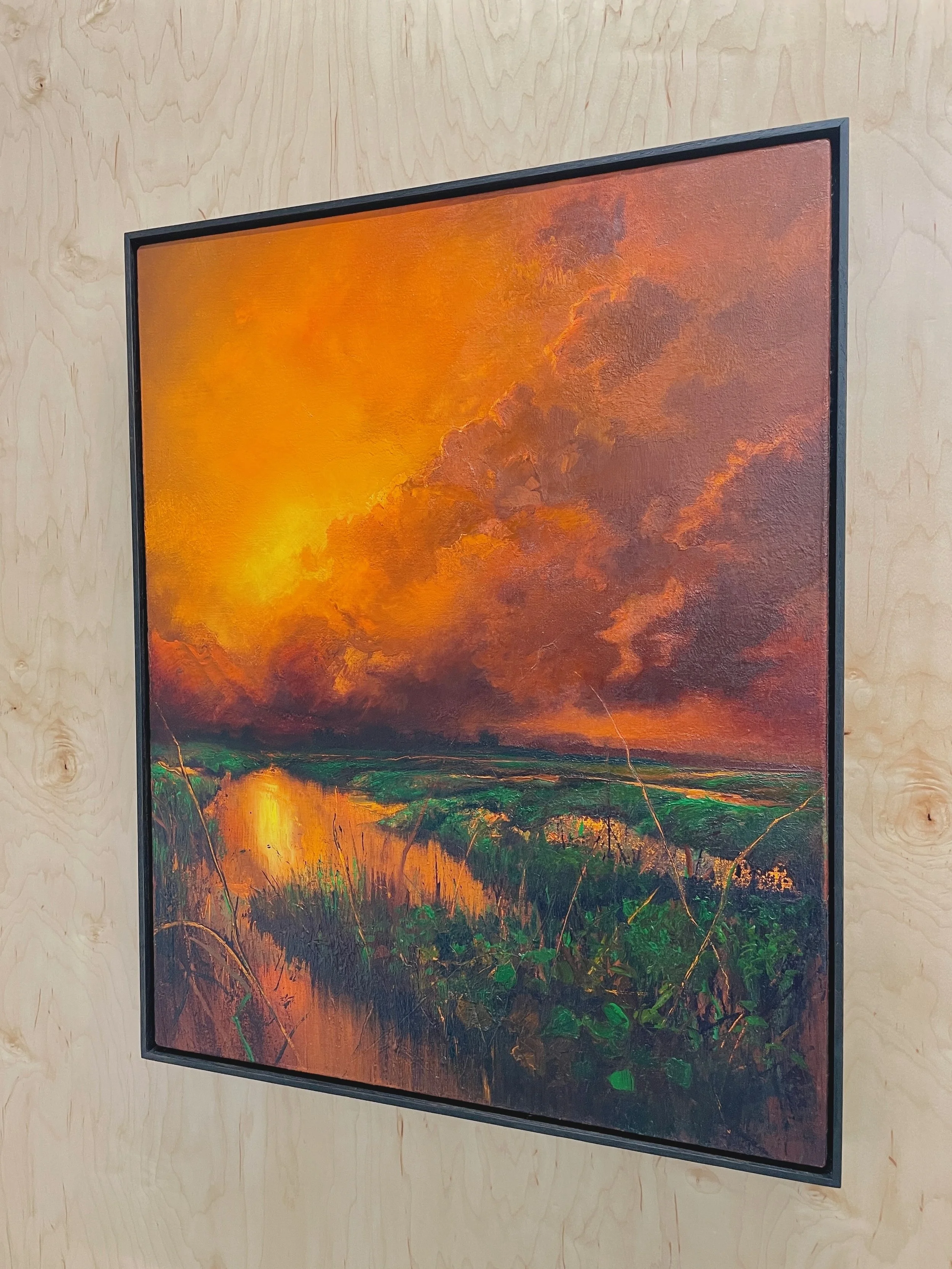  Wilhelm Neusser,  Heat , 2023. Oil on linen, 30 × 24 in. (31 × 25 in. framed) 