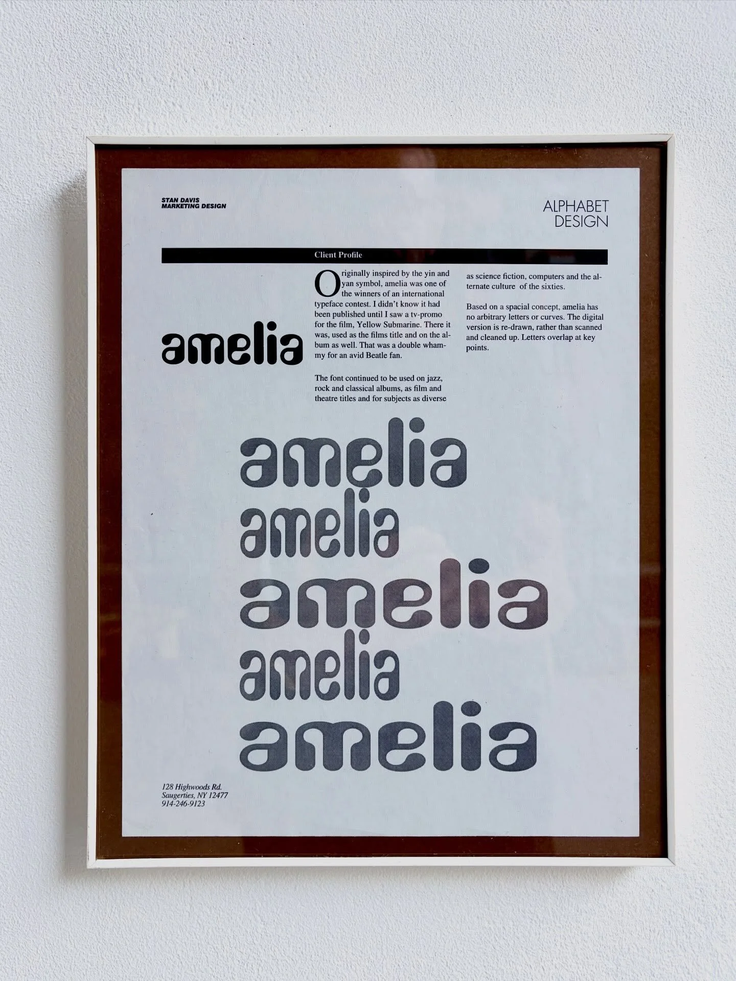 Friday afternoon at LOOM, following graphic designer Tom&aacute;&scaron; Hlava in his search for the origins of &ldquo;Amelia,&rdquo; the rounded typeface designed by the late American graphic designer Stanley Davis in 1965.
 
What begins as a person