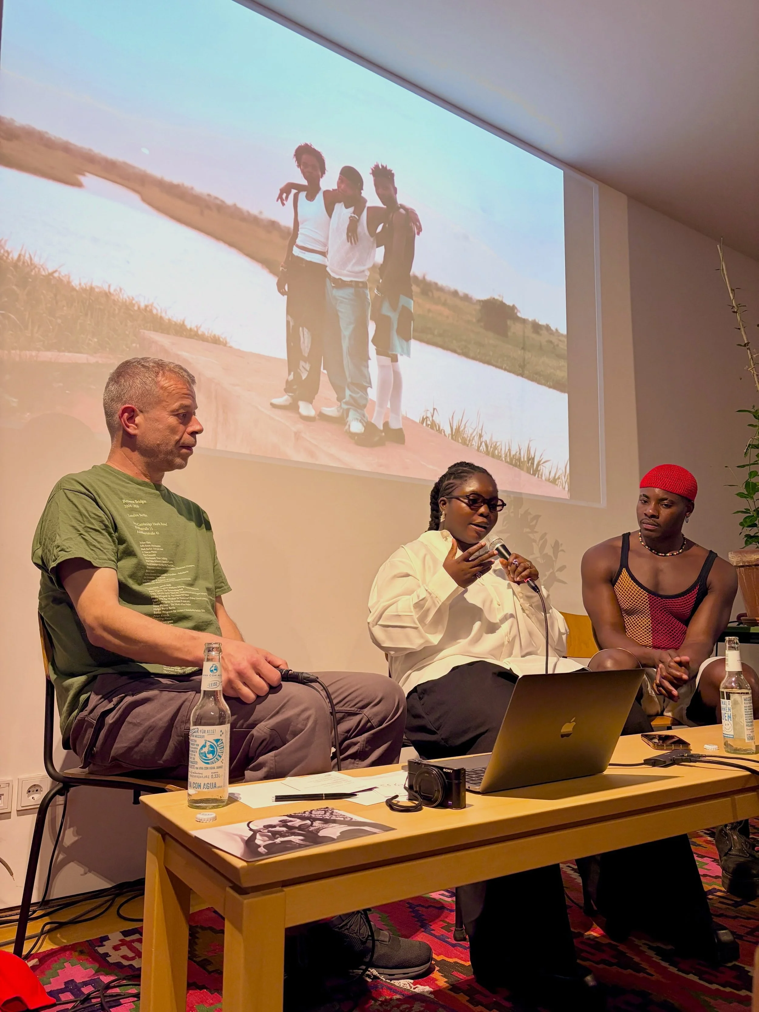 Snaps from one beautiful conversation yesterday afternoon at Between Bridges with Rachel Seidu, queer activist Matthew Blaise Nwozaku, founder of the nonprofit Obodo Nigeria, and Wolfgang Tillmans about Seidu&rsquo;s exhibition &ldquo;Love is the wor