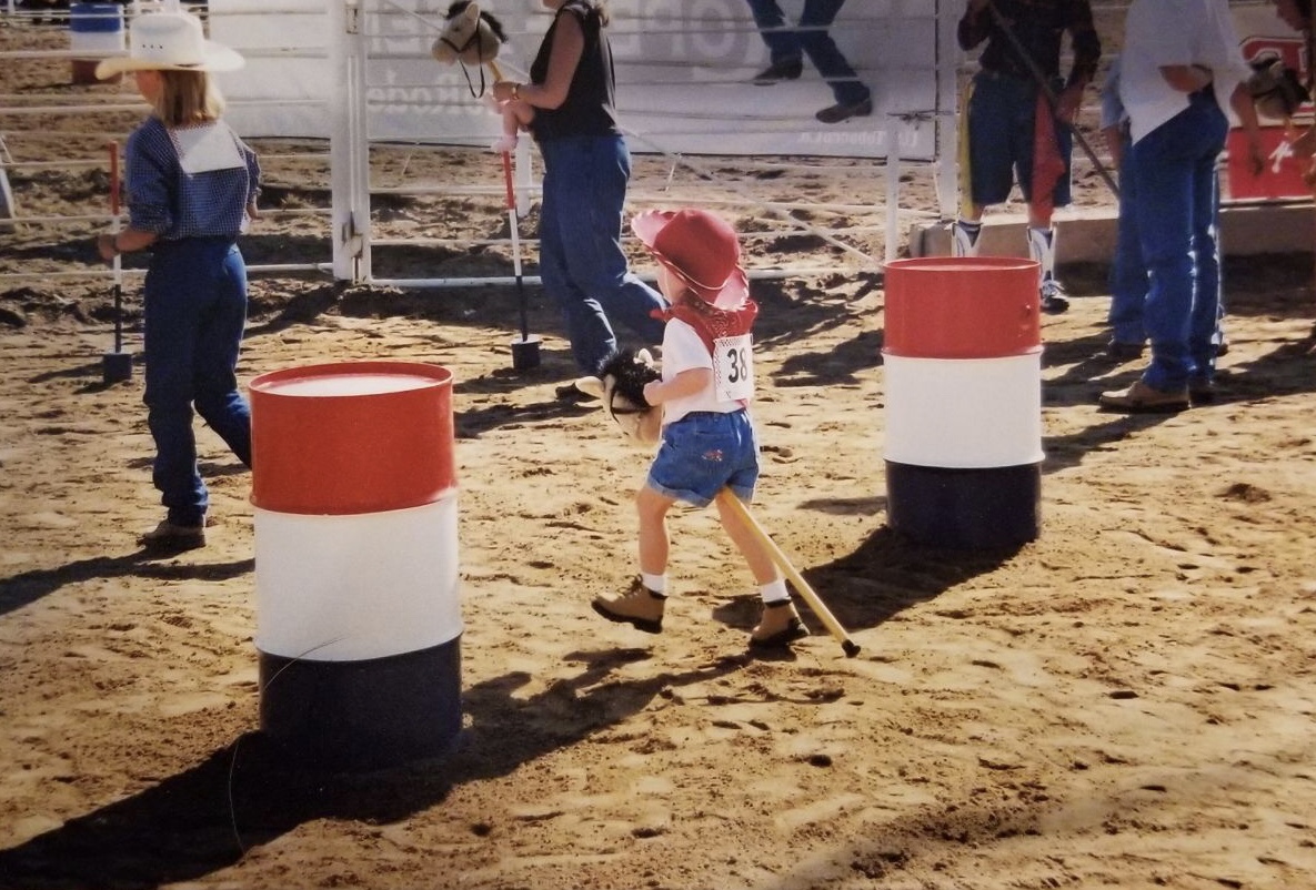 A picture from the same day I won my mutton busting event when I was 7 years old!