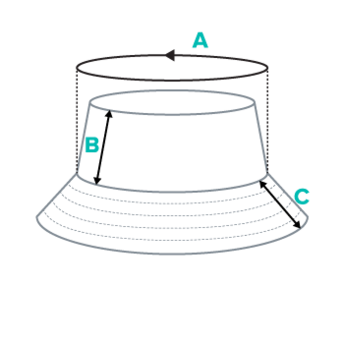 Bucket Hat measurement diagram