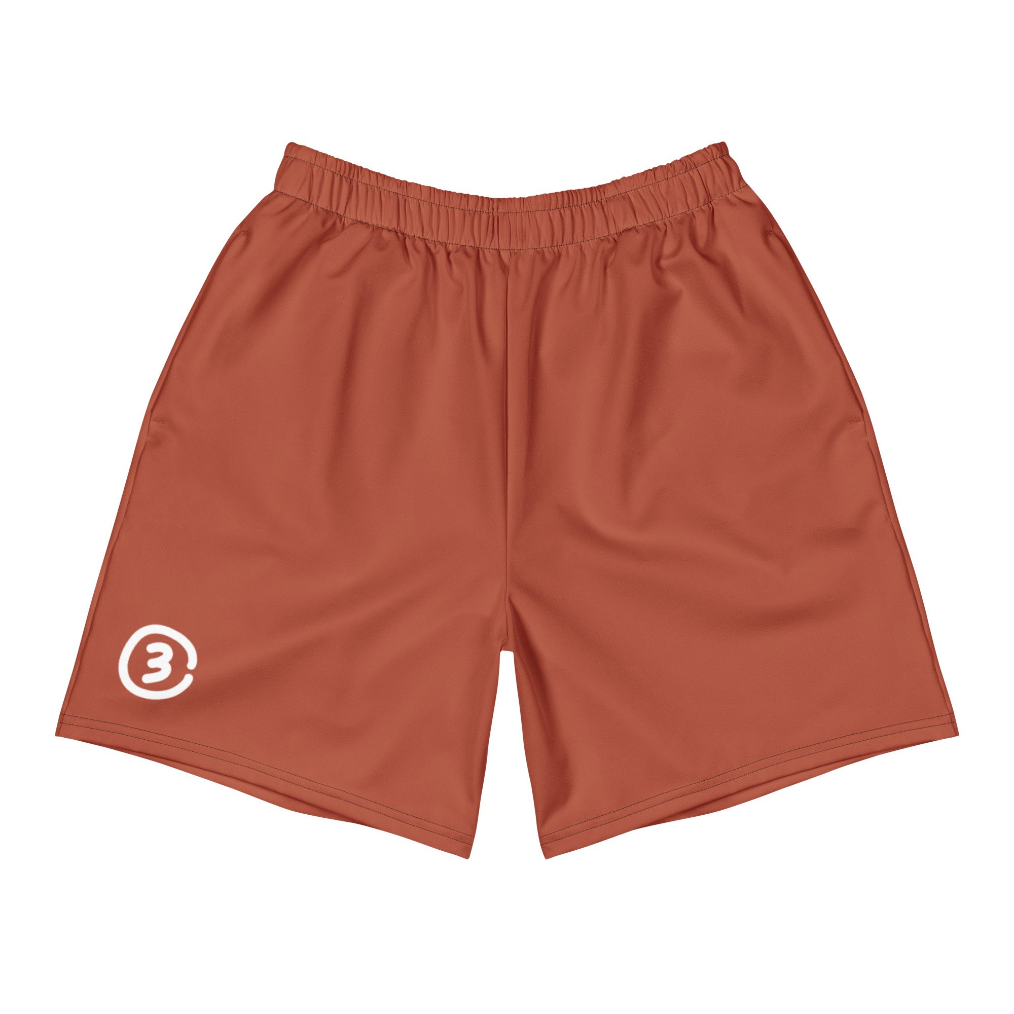 Flat lay of shorts with CIRCLE3 branding in Texas colorway