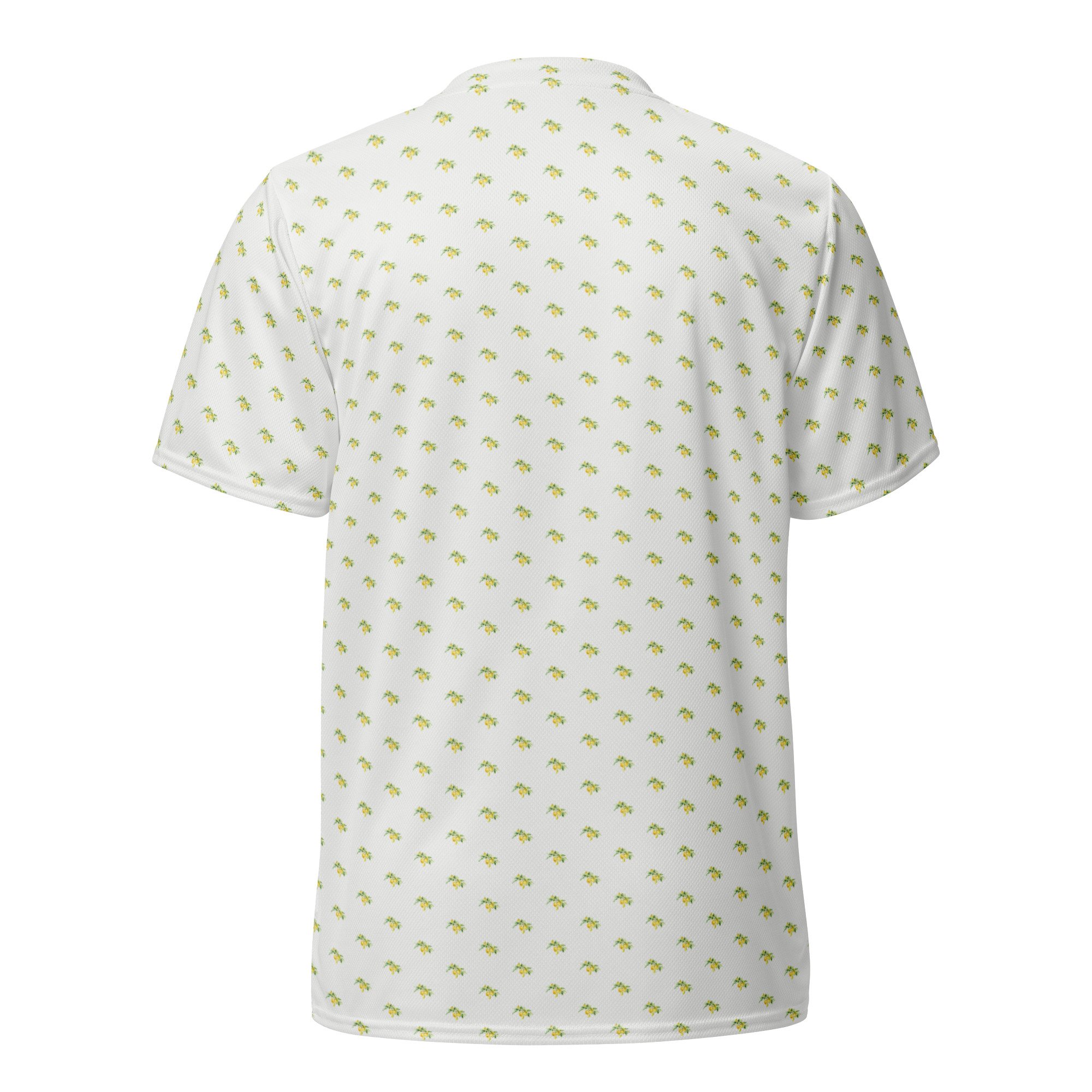Back view of Lemon Drop Golf Jersey in crisp Gator White