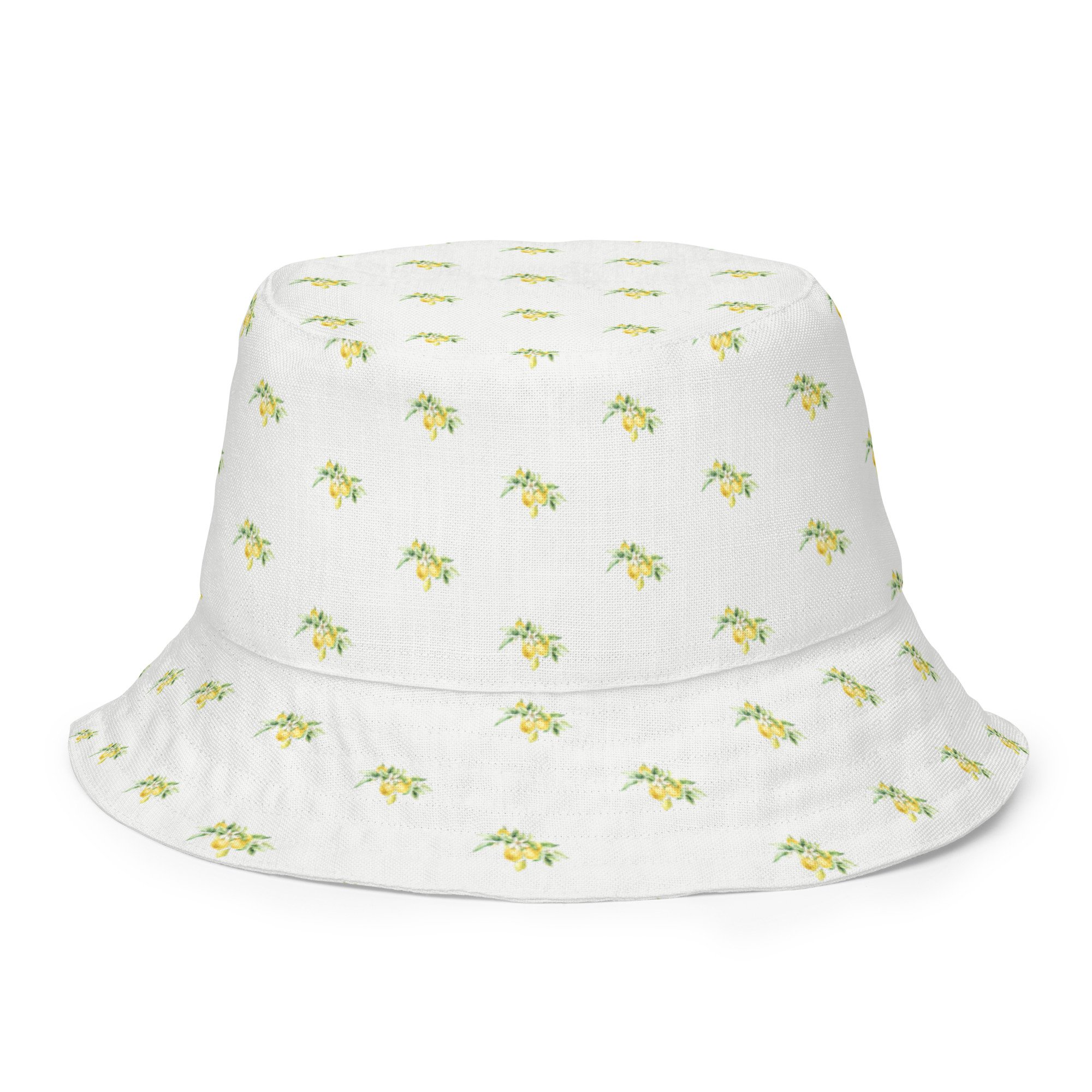 Lemon Drop Bucket Hat in Gator White, front view