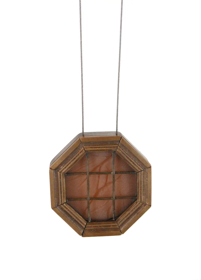 Lipscomb, cast bronze, brass, acrylic sheet, steel cable, silicone, 2⅜" x 2⅜" x ¾", 2014