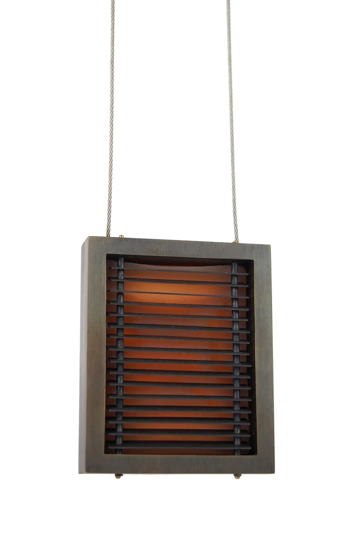 Newland, brass, copper, steel cable, silicone, 3⅝" x 3" x ⅞", 2014