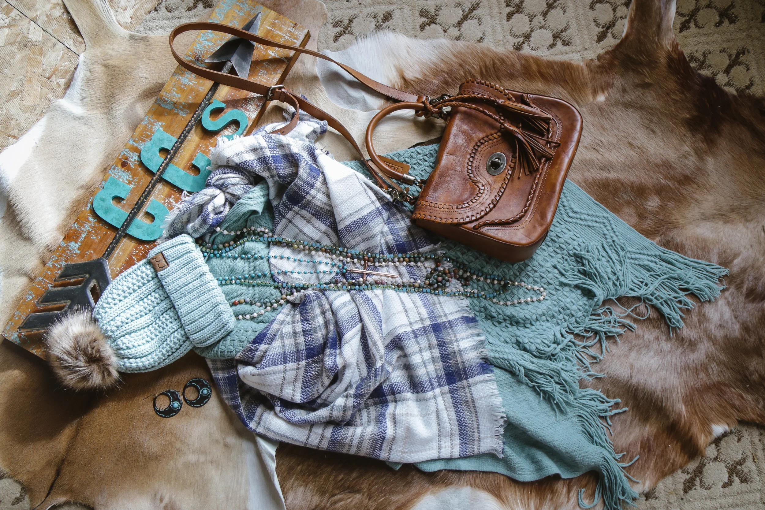 Cozy Cool Blue Ponco