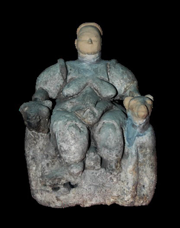 Wooden goddess statue Ashera Birthing goddess Mother goddess figurine Fertility Sea goddess Wood sculpture Woodcarving Mythology Ocean Baal
