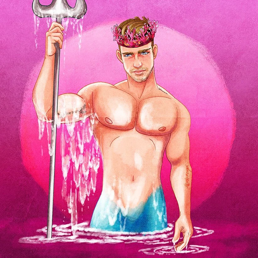 Sexy Merman Illustration