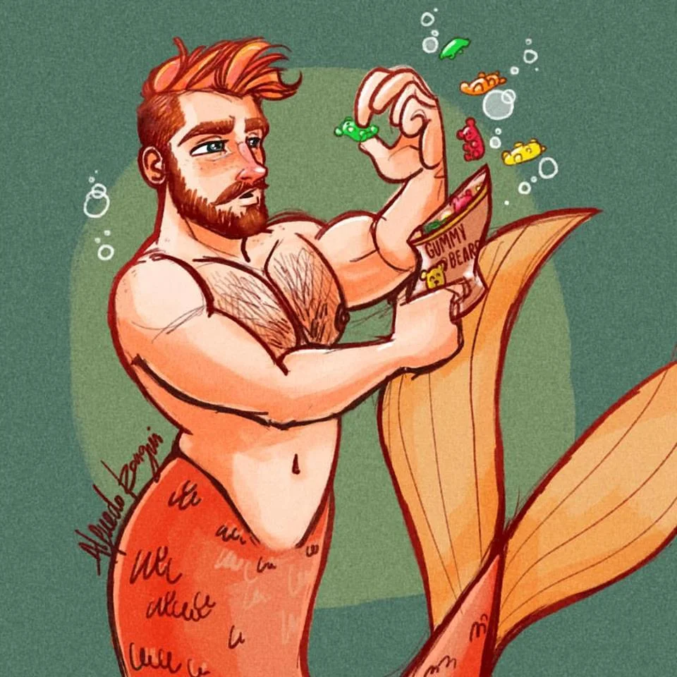 Sexy Merman Illustration