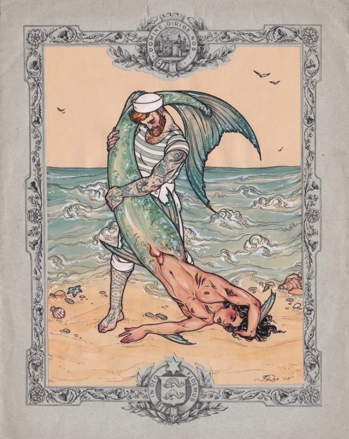 Sexy Merman Illustration