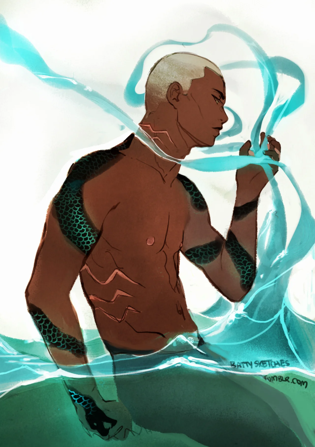 Sexy Merman Illustration