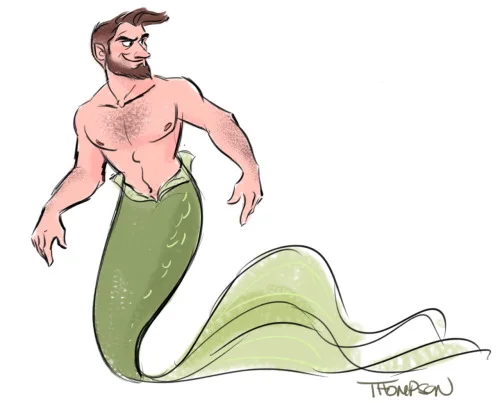 Sexy Merman Illustration
