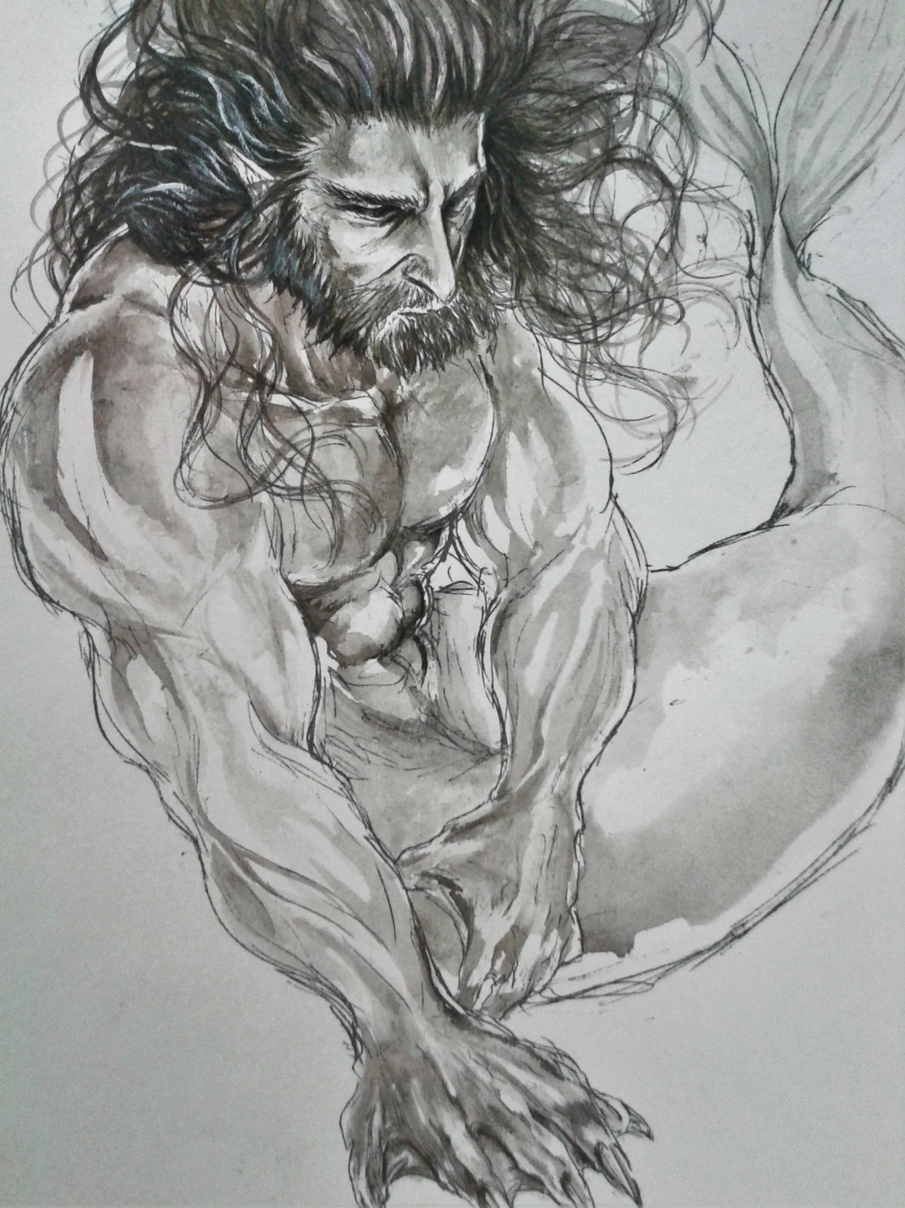Sexy Merman Illustration