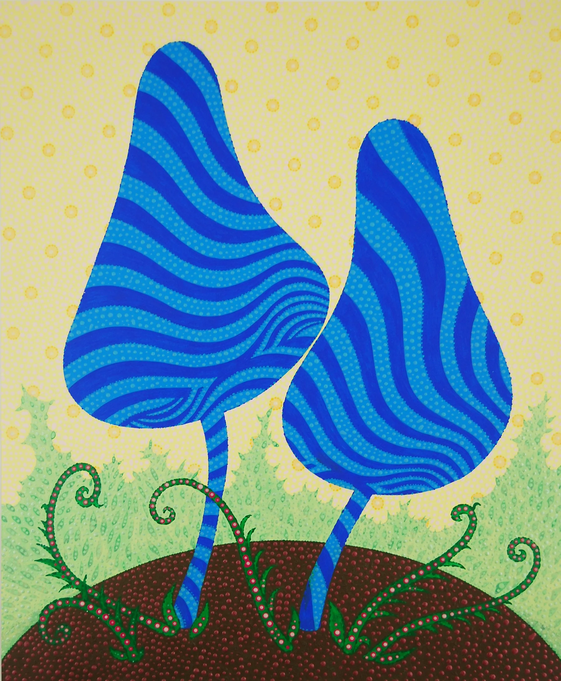 Blue Mushrooms