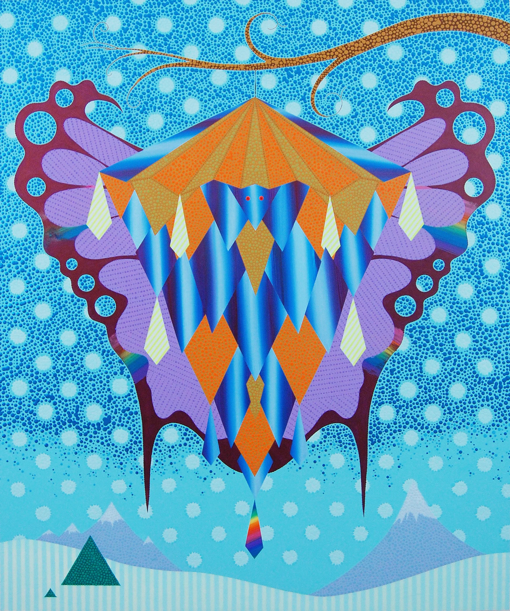 Crystal Pinecone Butterfly