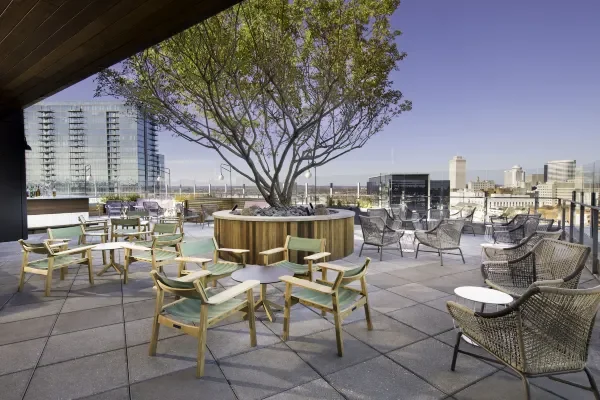 Rooftop bar LA Jackson at the Thompson hotel in the Gulch Nashville