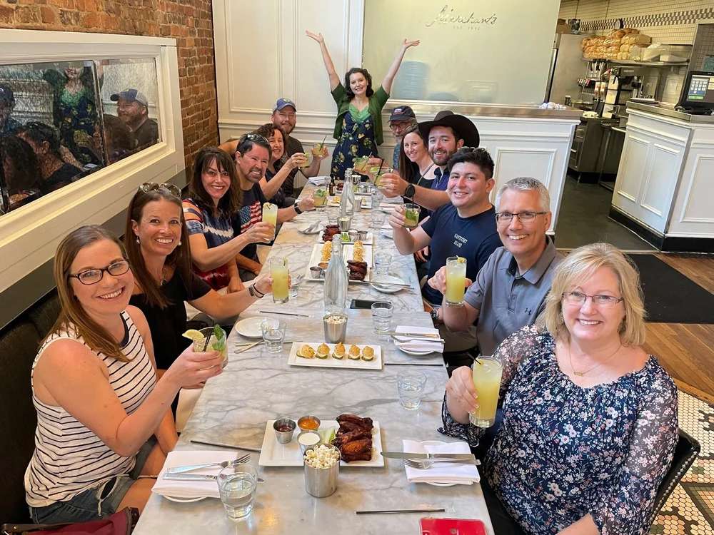 Nashville food tour group at Merchants