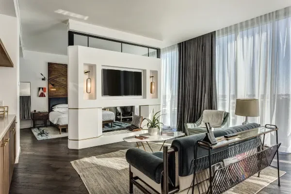 Guest room inside the Thompson in the Gulch Nashville
