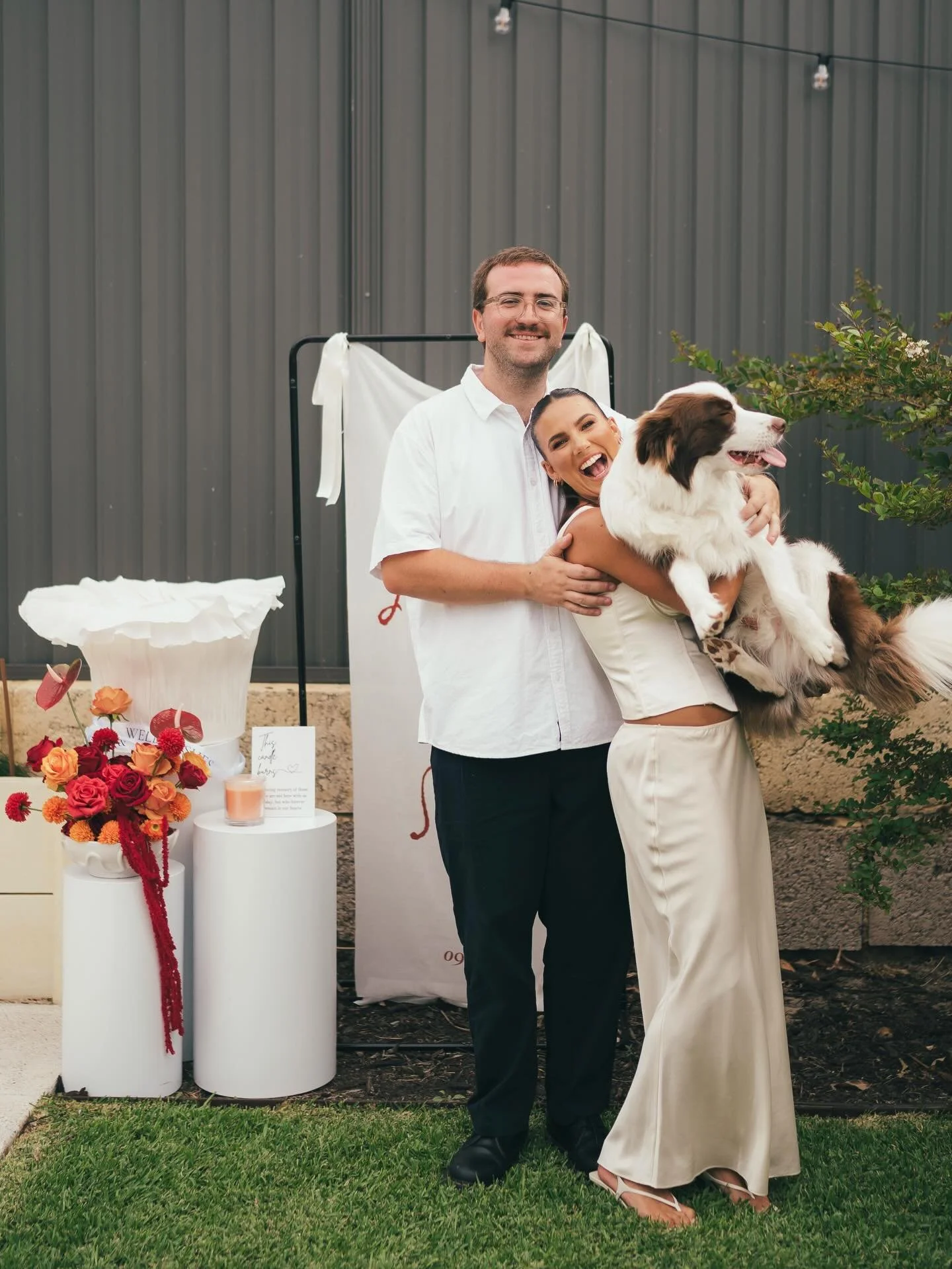 We love a good Engagement Party (especially when there are dogs involved)!! 🐶🐾

Celebrating Jack and Shanea&rsquo;s Engagement Party! 

Photographed by our wonderful Bernadette 📸📸

Florals - @silkyblooms.perth 

#engagementparty