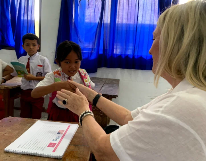 The children were all incredibly sweet and full of respect, all coming by to say their thank yous and good byes to us in the traditional Balinese manner.