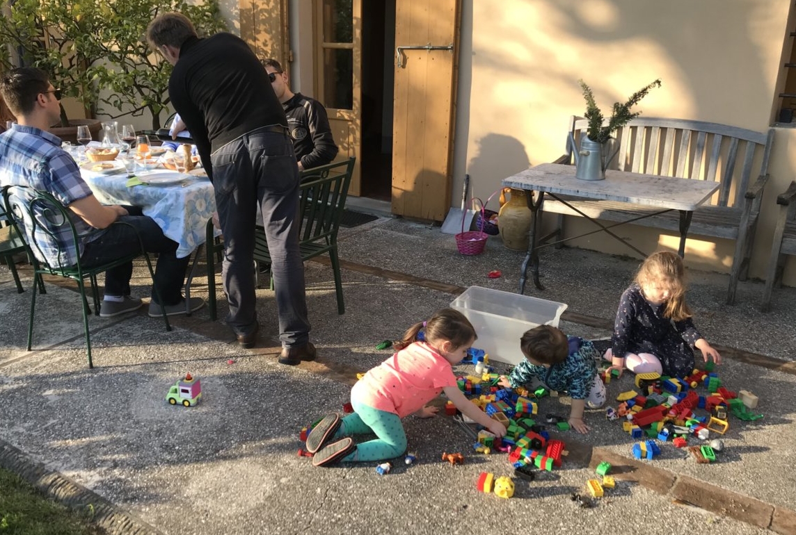 Doesn't get much better than this! Enjoying our light meal with a tasting at Fattoria San Vito while the children played. Matteo is a wonderful host. 
