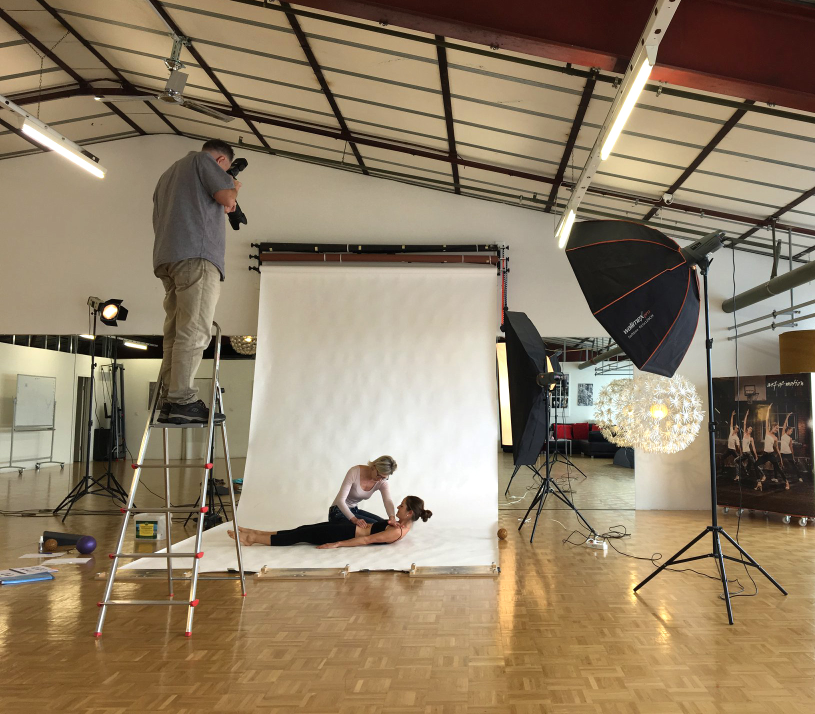 Behind the Scene am Shootingset. Foto: Marion Gurtner
