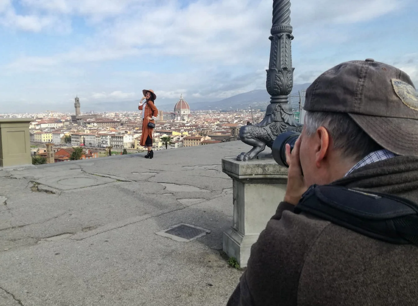 Behind the Scene on Piazzale Michelangelo
