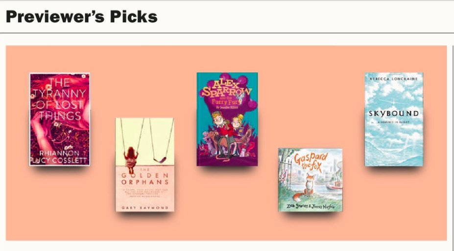The Bookseller: Previewer's Picks