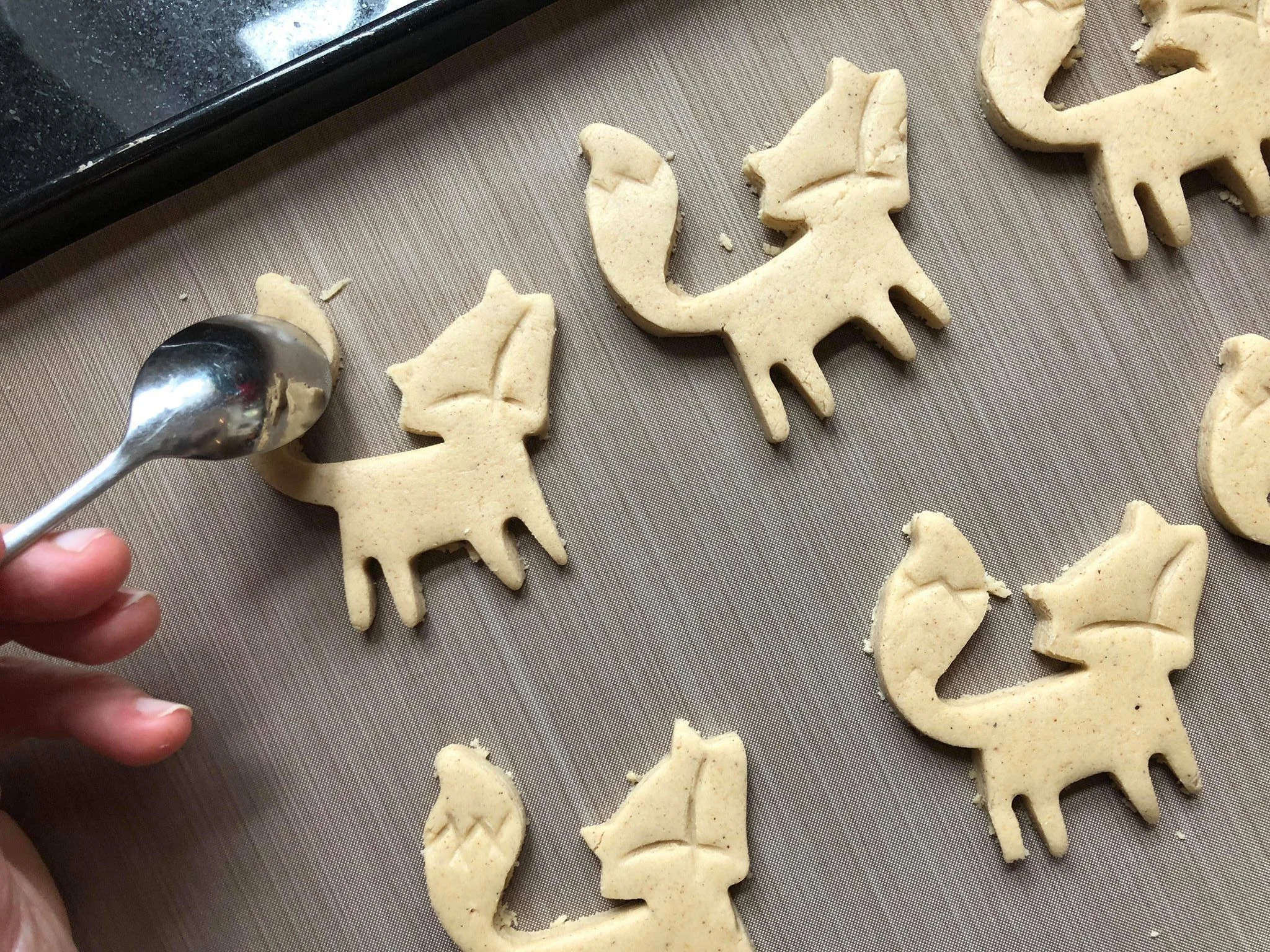 Gaspard Biscuits 3 Making Fox Markings with a Teaspoon.jpg
