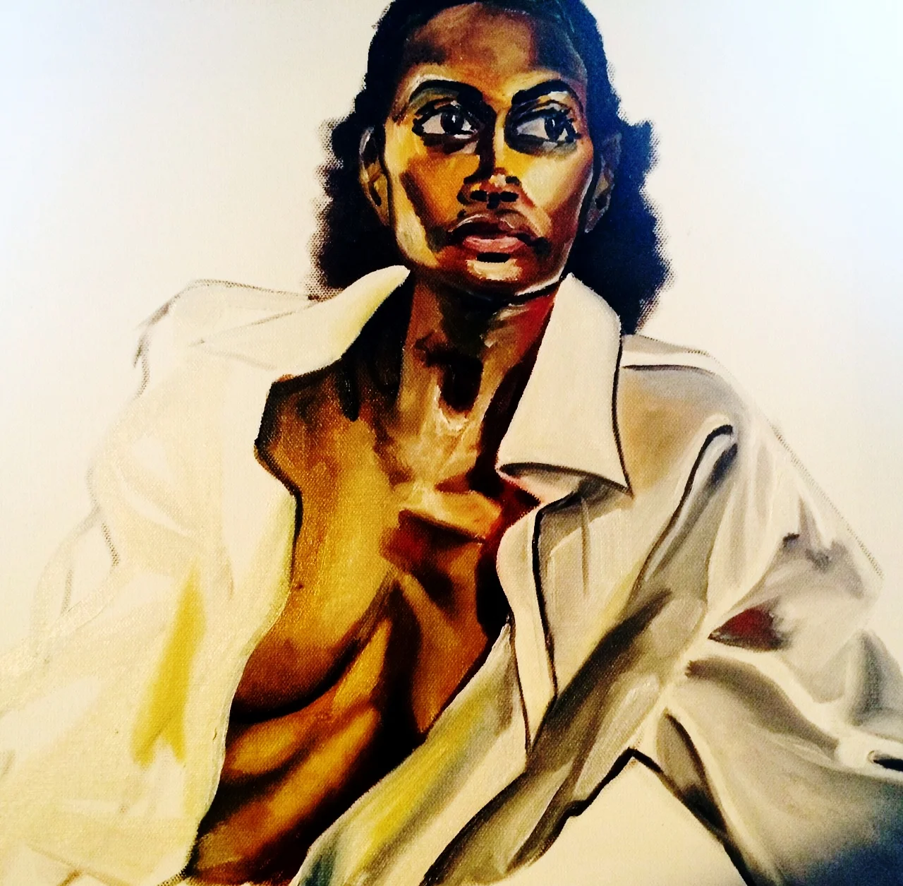 "Jasmine in Man's Shirt" 16X20 oil on canvas