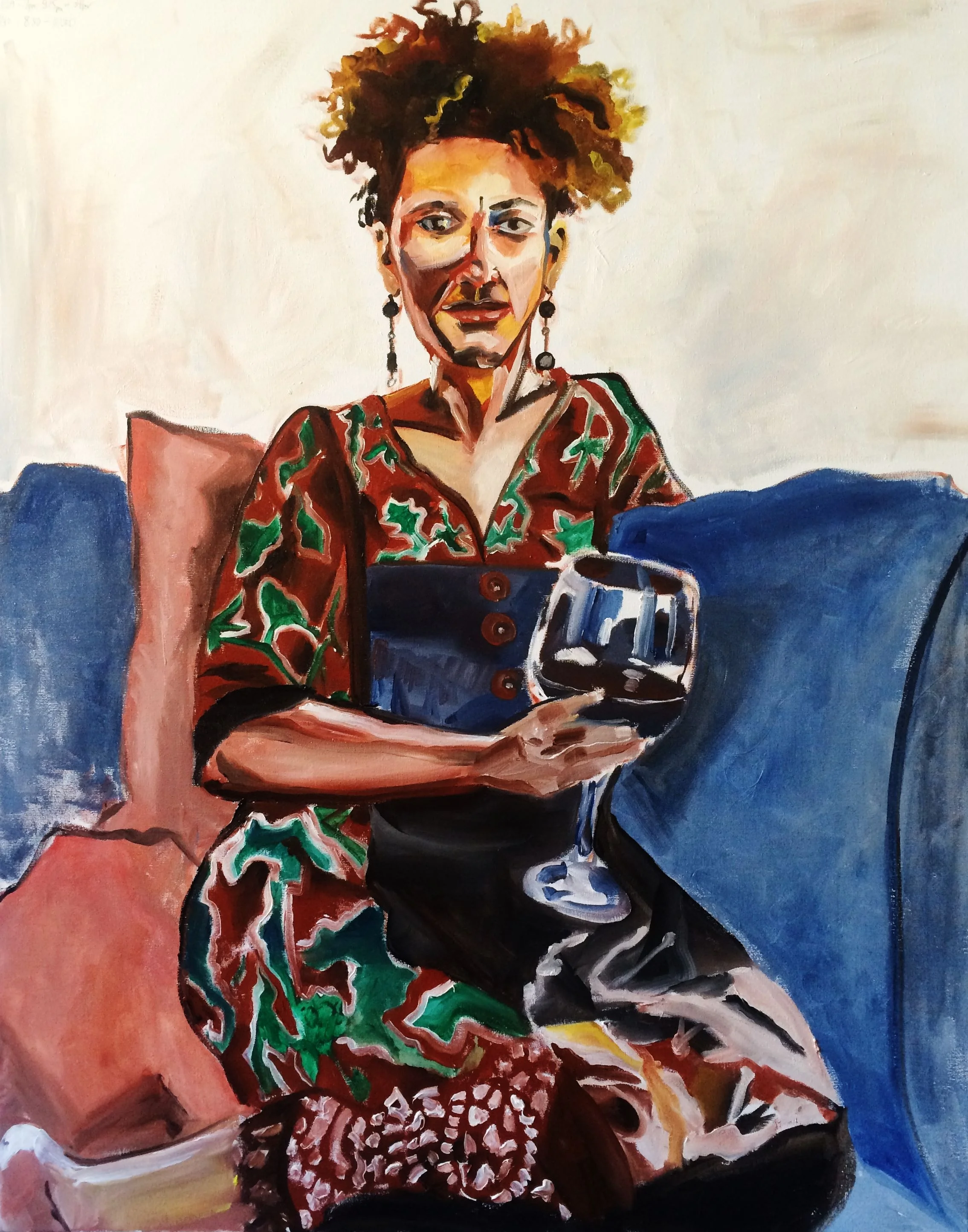 "Syowia Kyambi" 2018 oil on canvas 30X40