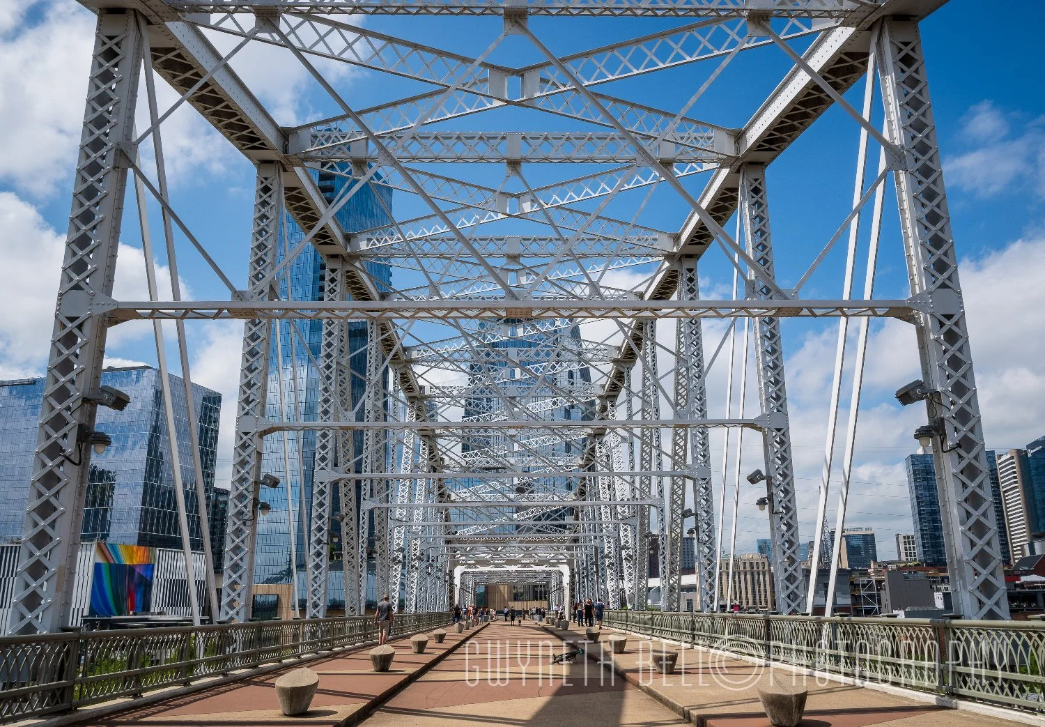 The John Seigenthaler Pedestrian Bridge Downtown Nashville