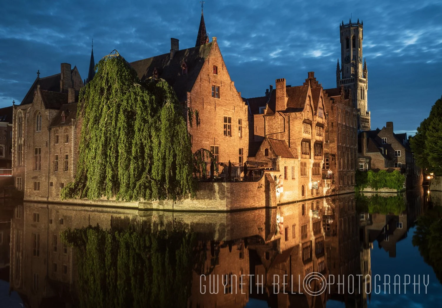 Evening Stillness in the Canal, Bruges, Belgium