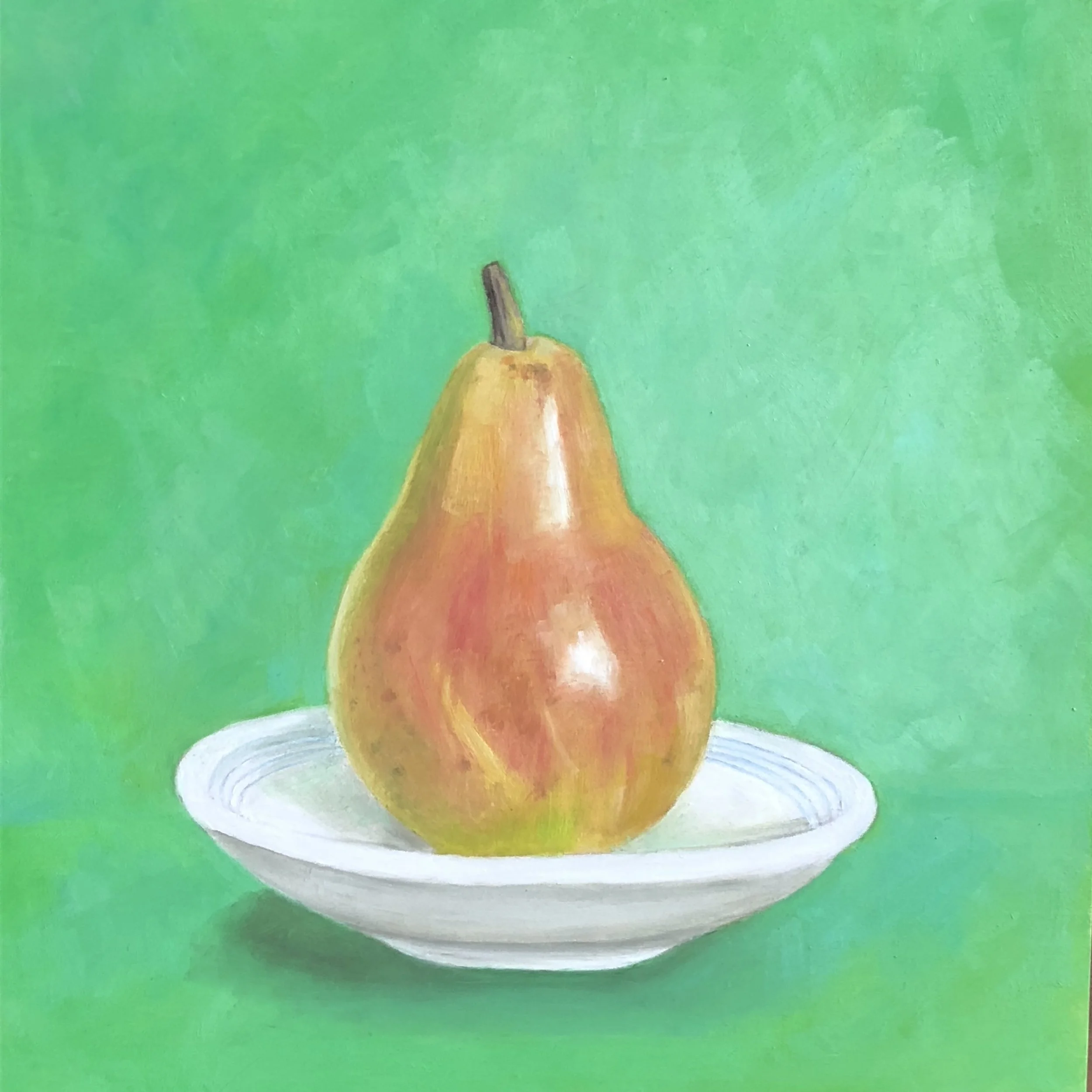 Pear, 8" x 8" x 2"