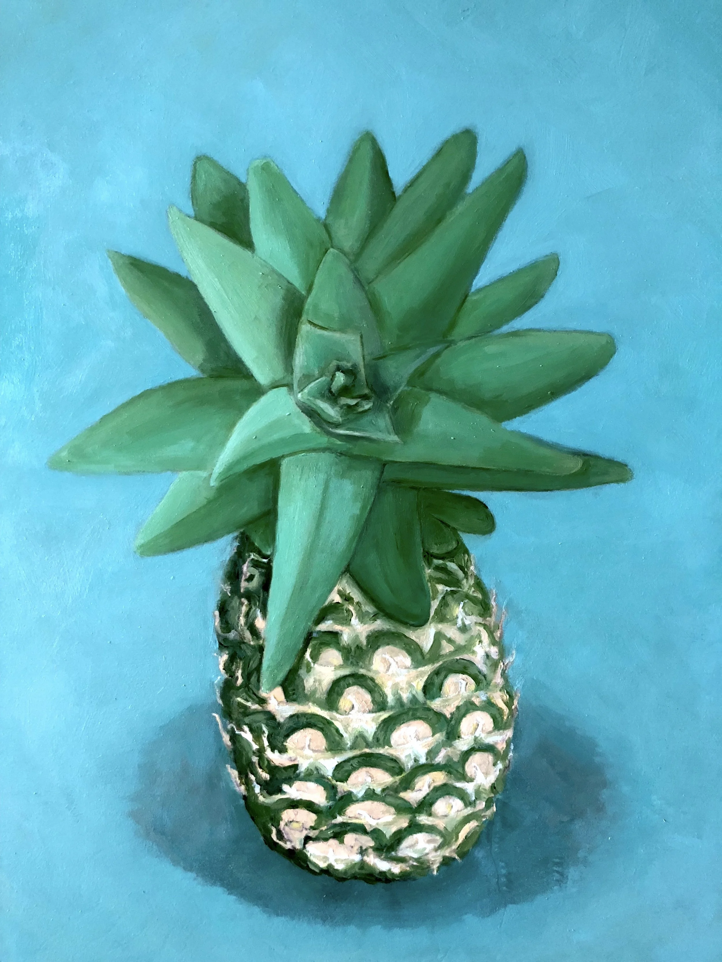 Pineapple, 11" x 14" x 2"
