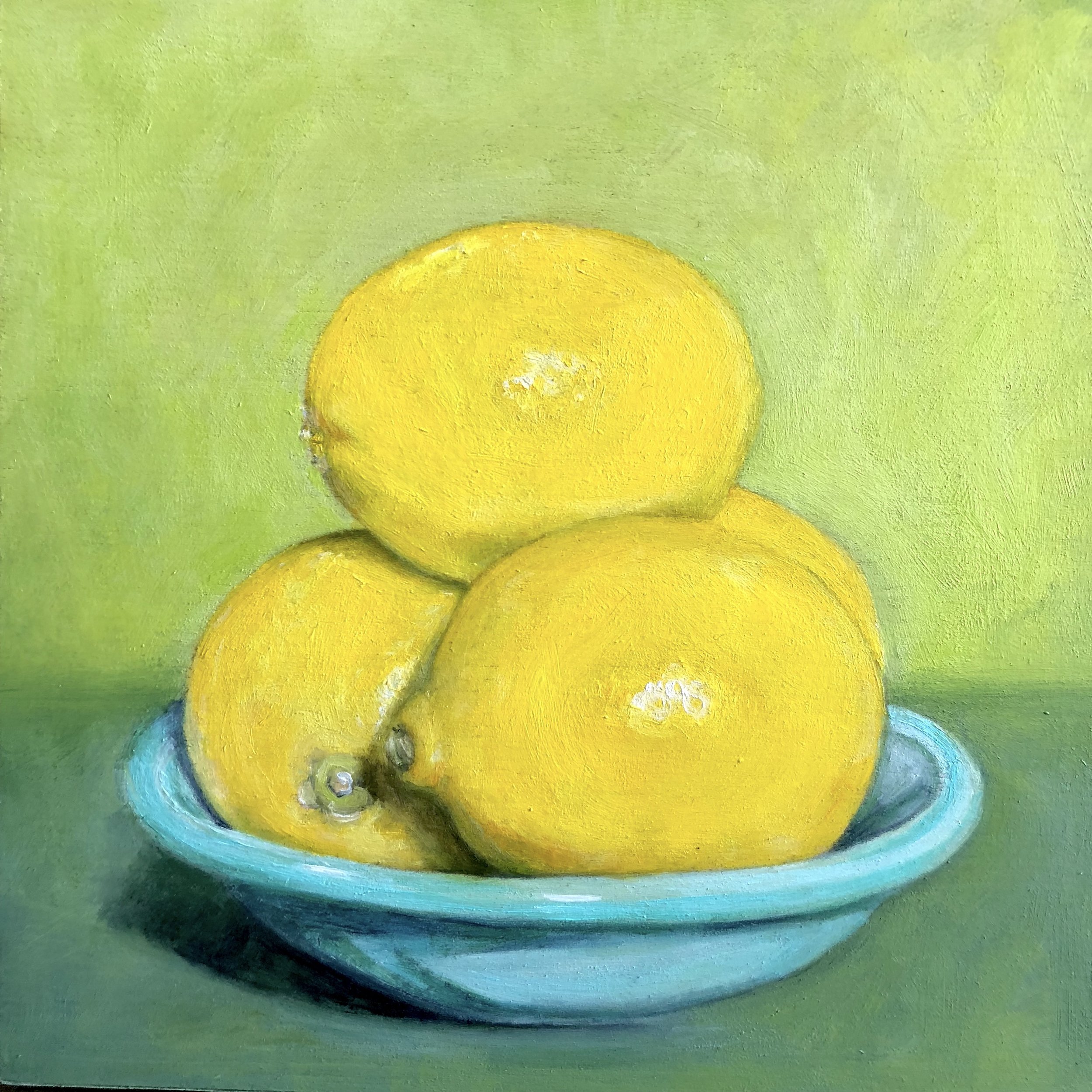 Four Lemons, 6" x 6" x 1"