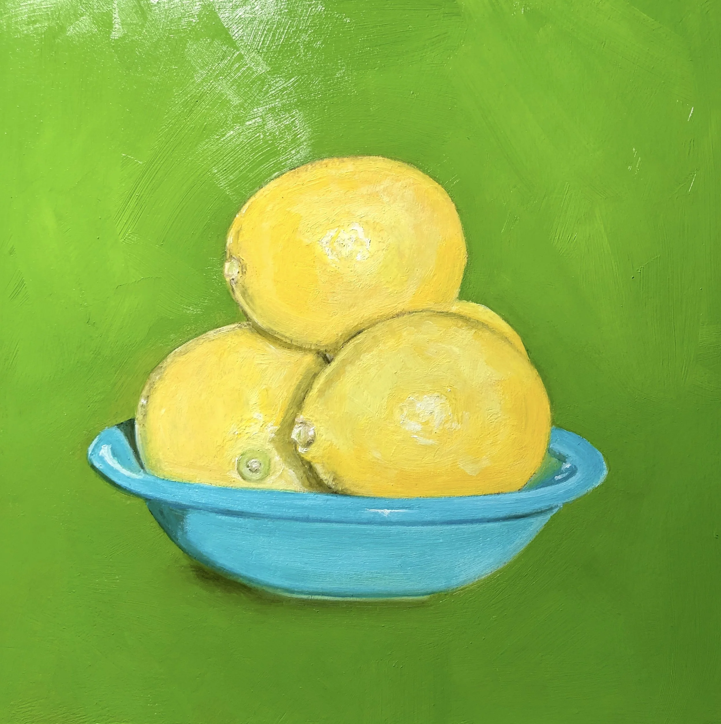 Three Lemons 6" x 6" x 1" 