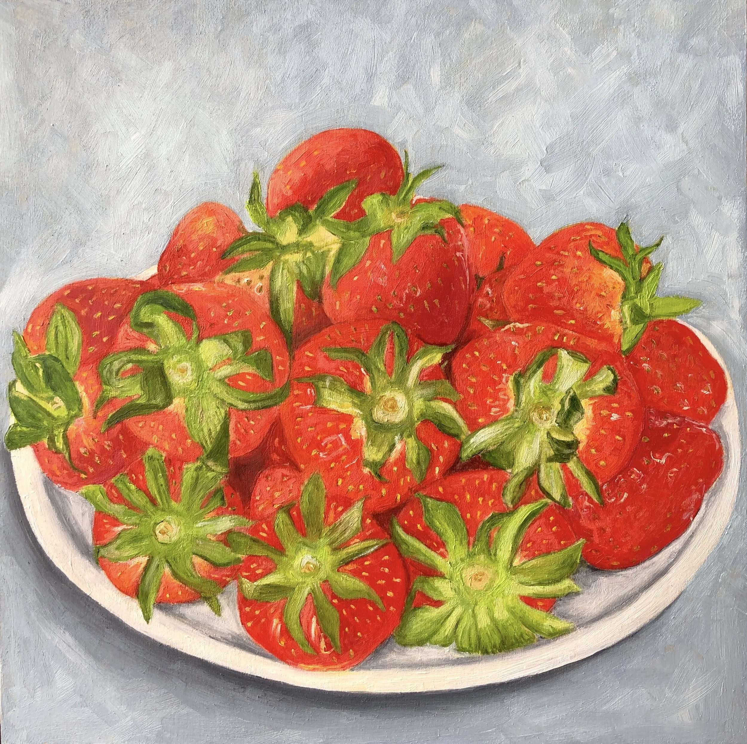 Strawberries 10" x 10" x 1"