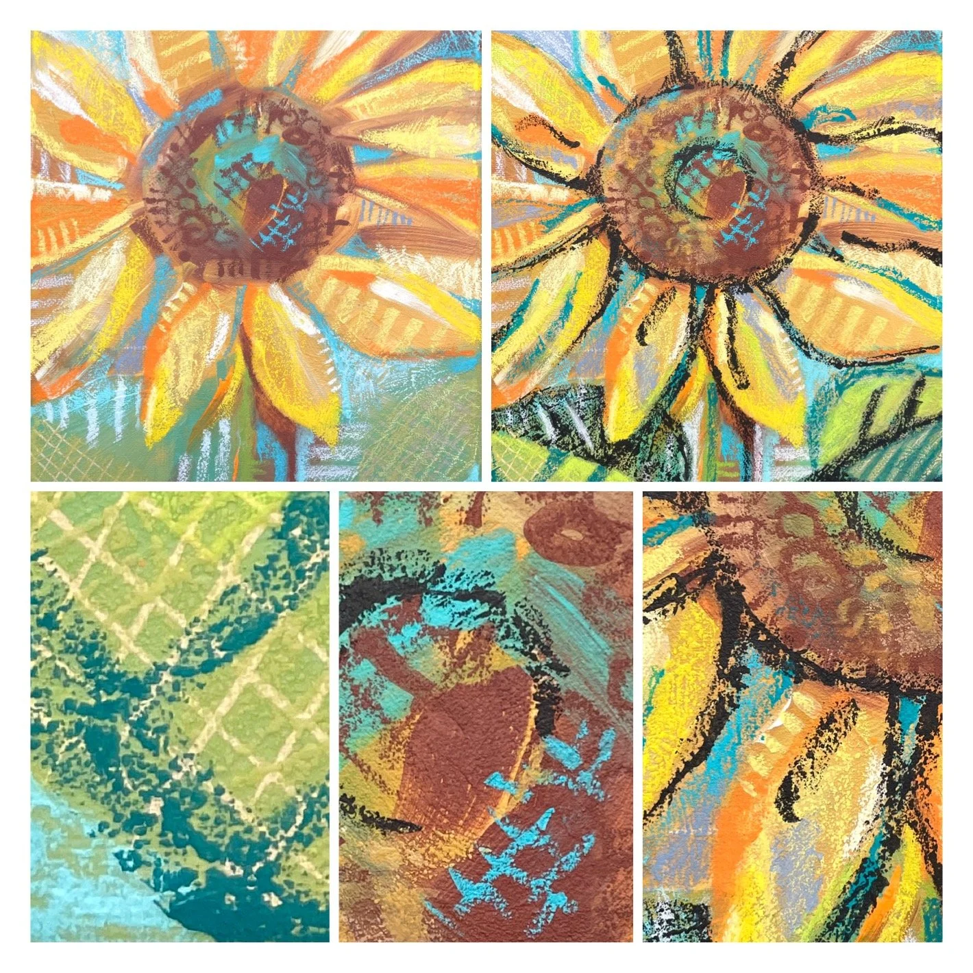 Neocolor 2 Pastels in Mixed Media Art