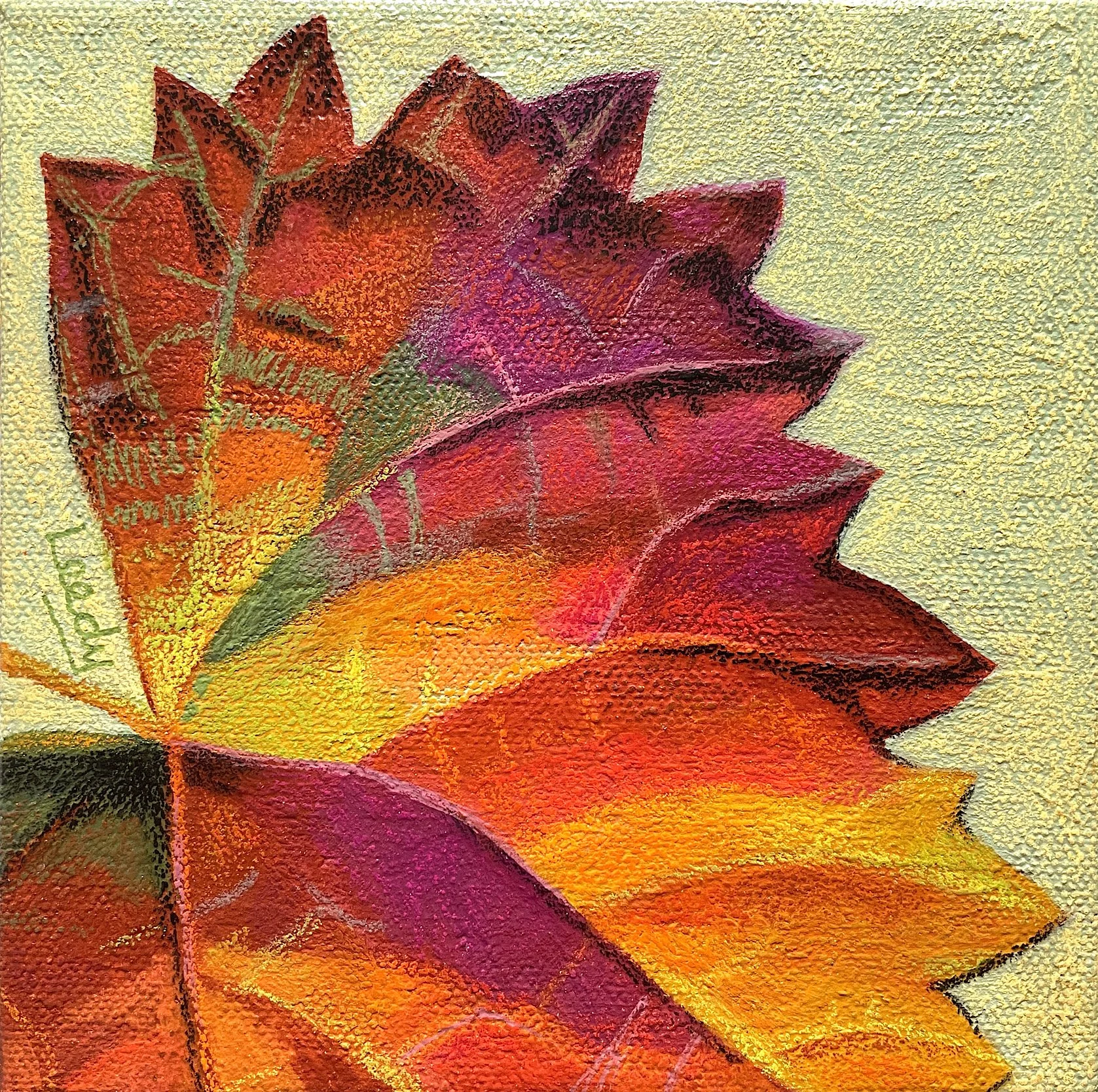 Falling - 6 x 6 inches on gallery-wrapped canvas