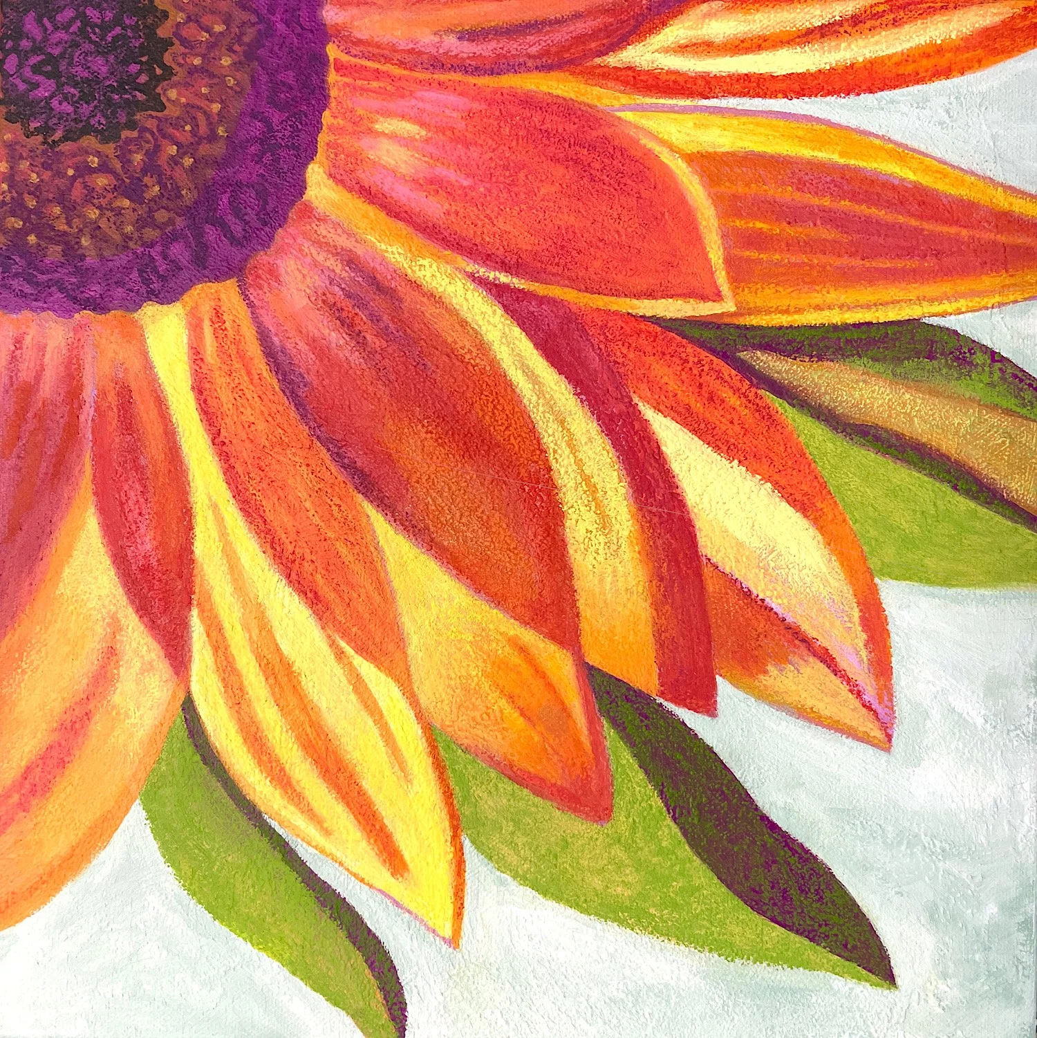 Blazing Petals - 12 x 12 inches on gallery-wrapped canvas