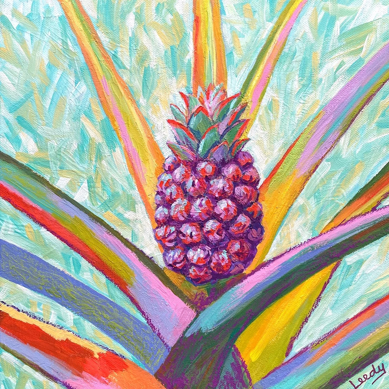 Prickly But Sweet - 12 x 12 inches on gallery-wrapped canvas