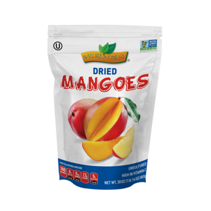 Dried Mangoes Nature’s Finest Mango Strips are dried to perfection and excellent for anyone craving something sweet and savory!
